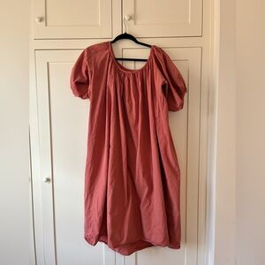Rudy Jude gather dress in terra cotta